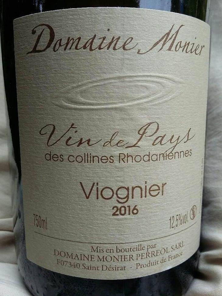 Viognier - Domaine Monier-Perréol - Guillaume & Jean-Pierre Monier & Philippe Perréol -2018
