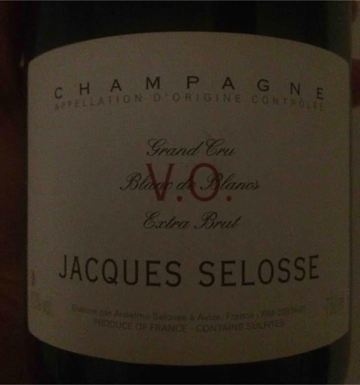 V.O. Grand Cru Blanc de Blancs Extra Brut - Champagne Jacques Selosse - Anselme Selosse 