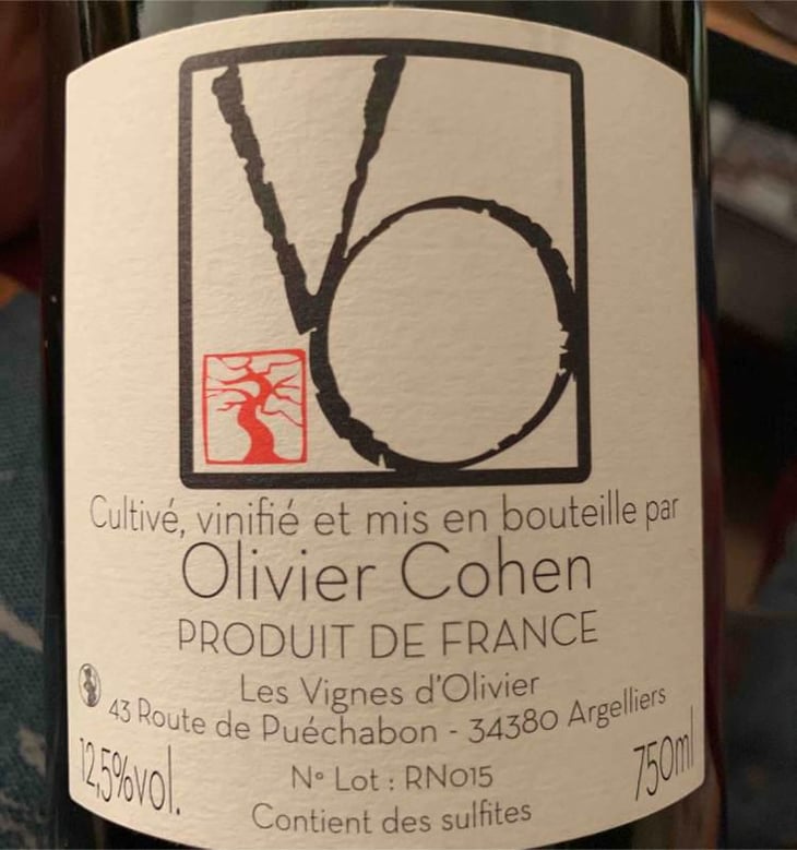 VO Rouge - Les Vignes d'Olivier - Olivier Cohen 