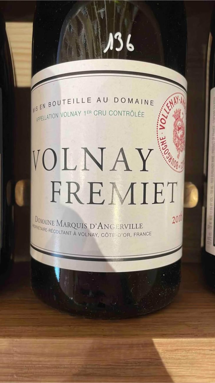Volnay Fremier - Marquis D’angerville - Marquis d'Angerville -2016