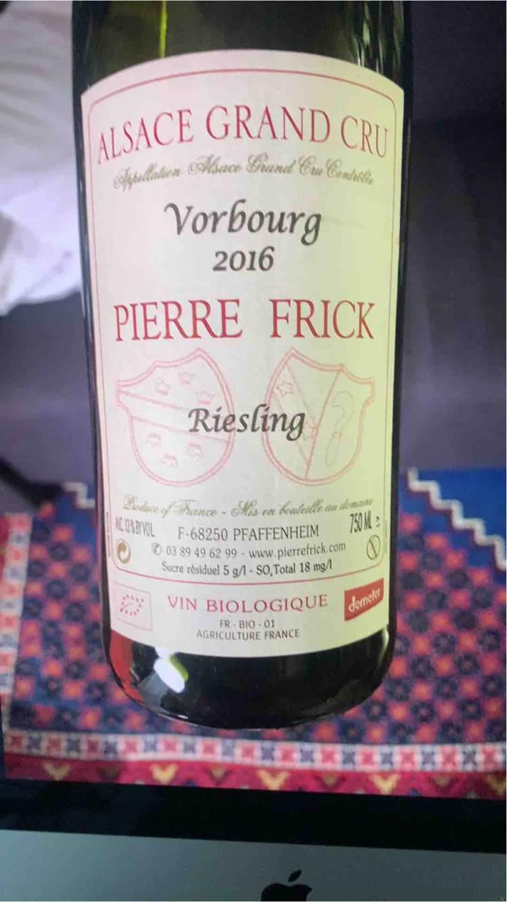 Vorbourg Pinot Gris Macération - Domaine Pierre Frick - Jean-Pierre, Chantal et Thomas Frick 