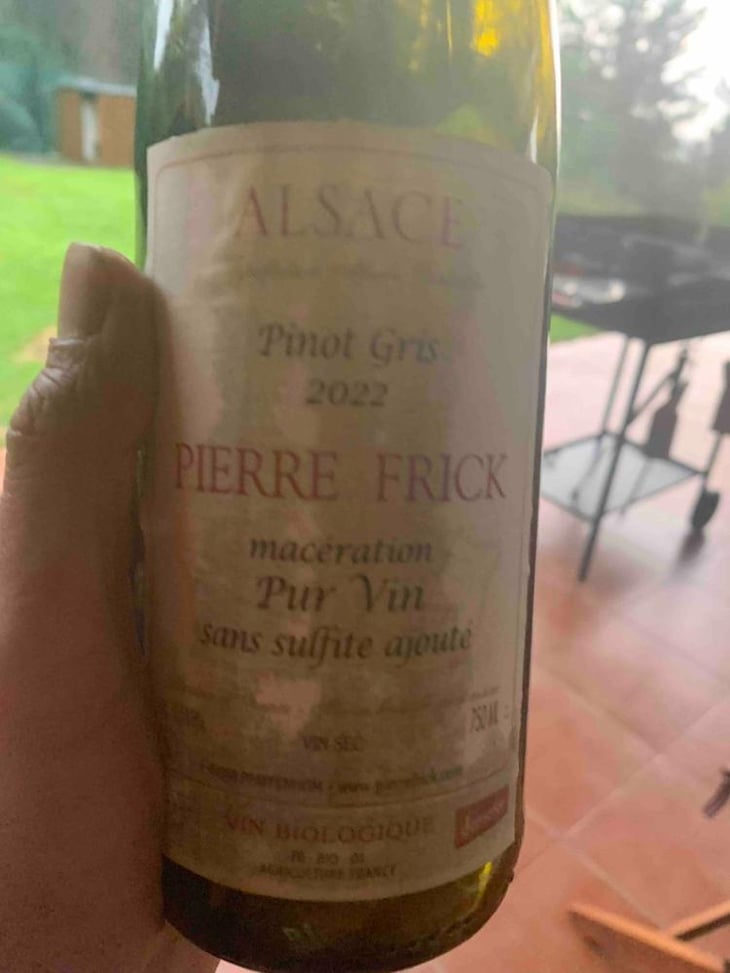Vorbourg Pinot Gris Macération - Domaine Pierre Frick - Jean-Pierre, Chantal et Thomas Frick 