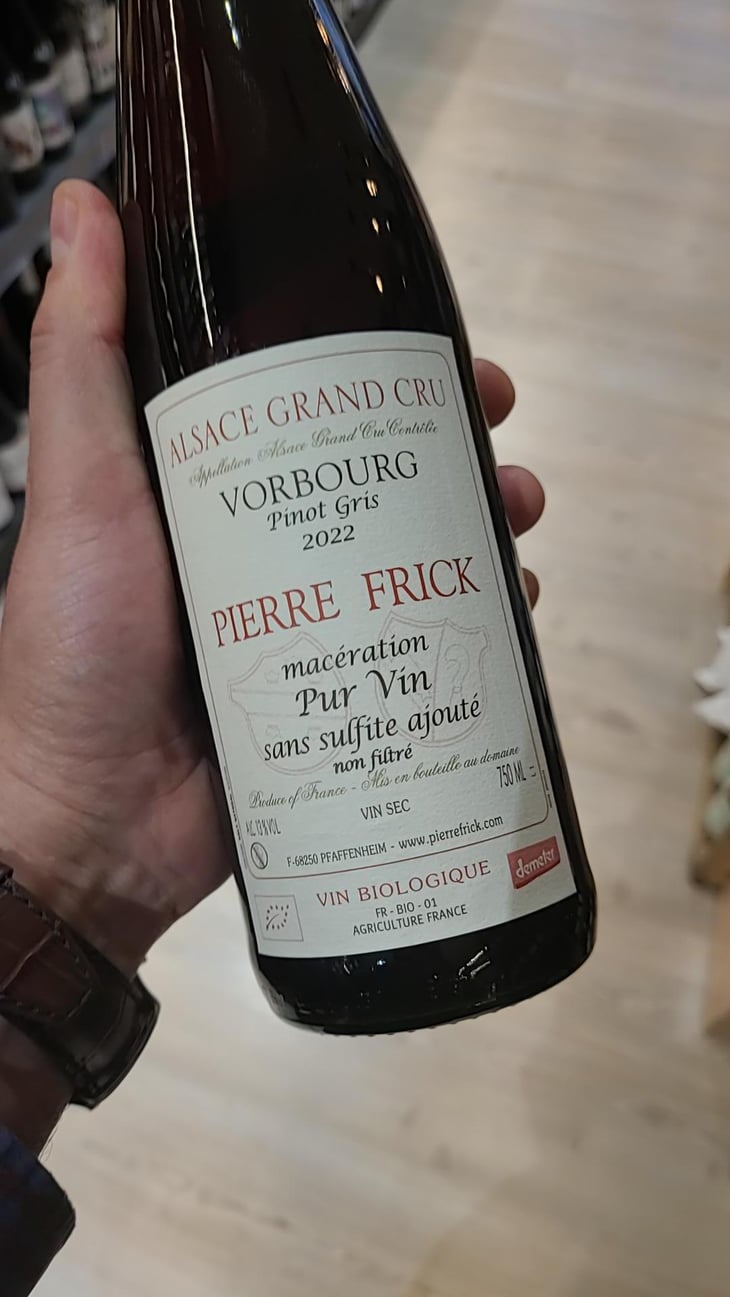 Vorbourg Pinot Gris Macération - Domaine Pierre Frick - Jean-Pierre, Chantal et Thomas Frick 
