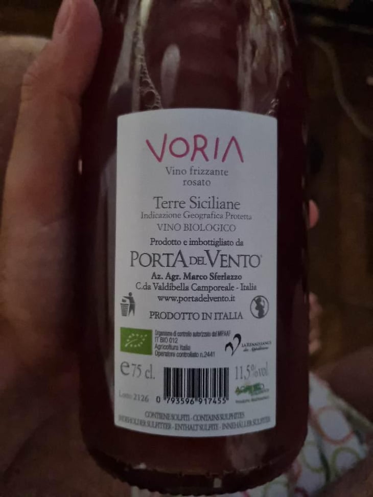 Voria Rosato - Azienda Agricola Porta del Vento - Marco Sferlazzo 