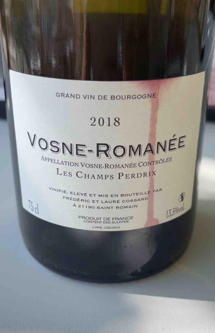 Vosne-Romanée "Les Champs Perdrix" - Domaine de Chassorney - Frédéric Cossard 