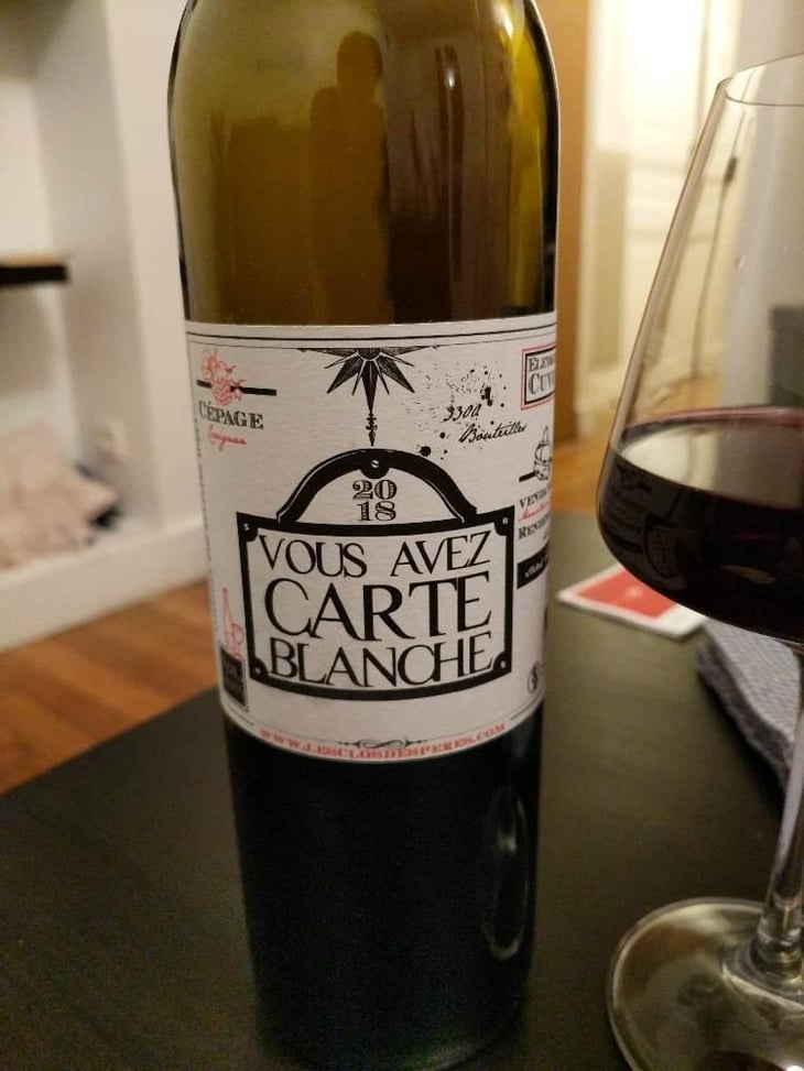 Vous avez Carte Blanche - Les Clos des Pères - Anne Laure & Julien Gieules 