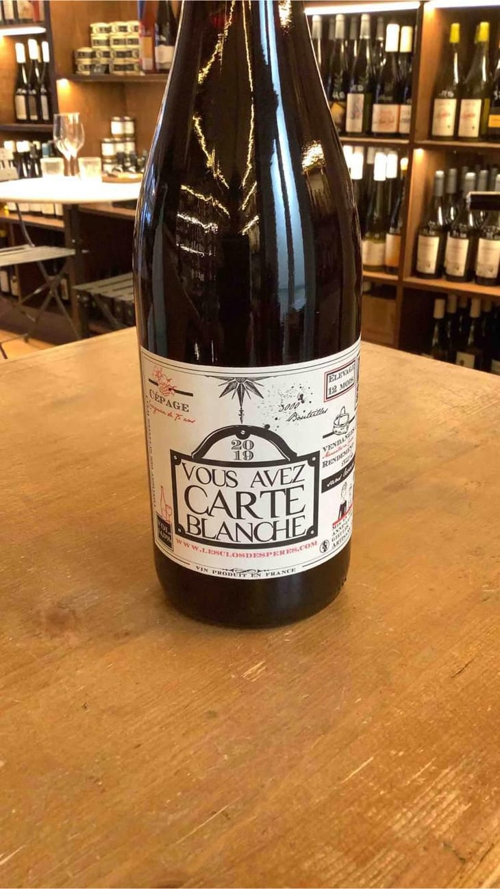 Vous avez Carte Blanche - Les Clos des Pères - Anne Laure & Julien Gieules 