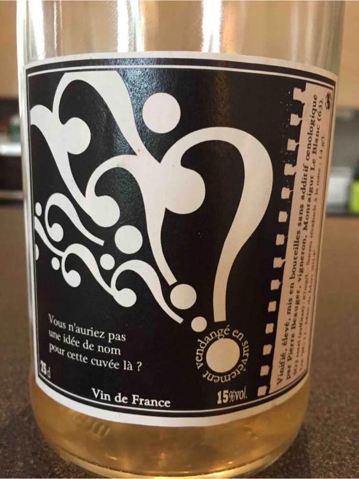 Vous n'auriez pas d'idée de nom pour cette cuvée ? - Pierre Beauger - Pierre Beauger 