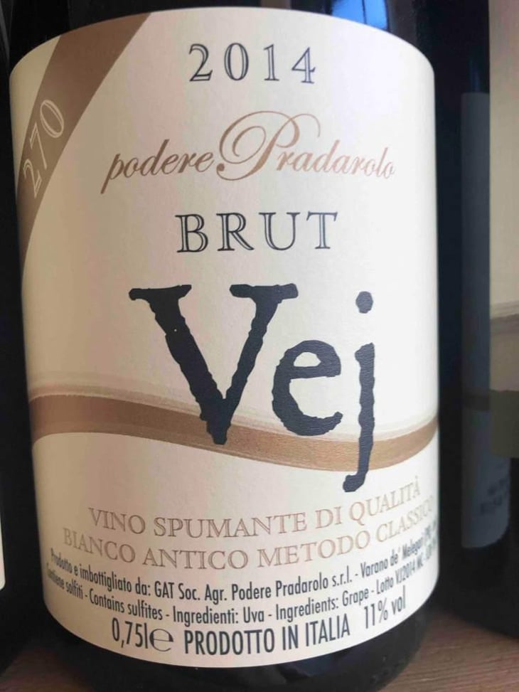 Vej Brut Metodo Classico - Podere Pradarolo - Alberto Carretti 