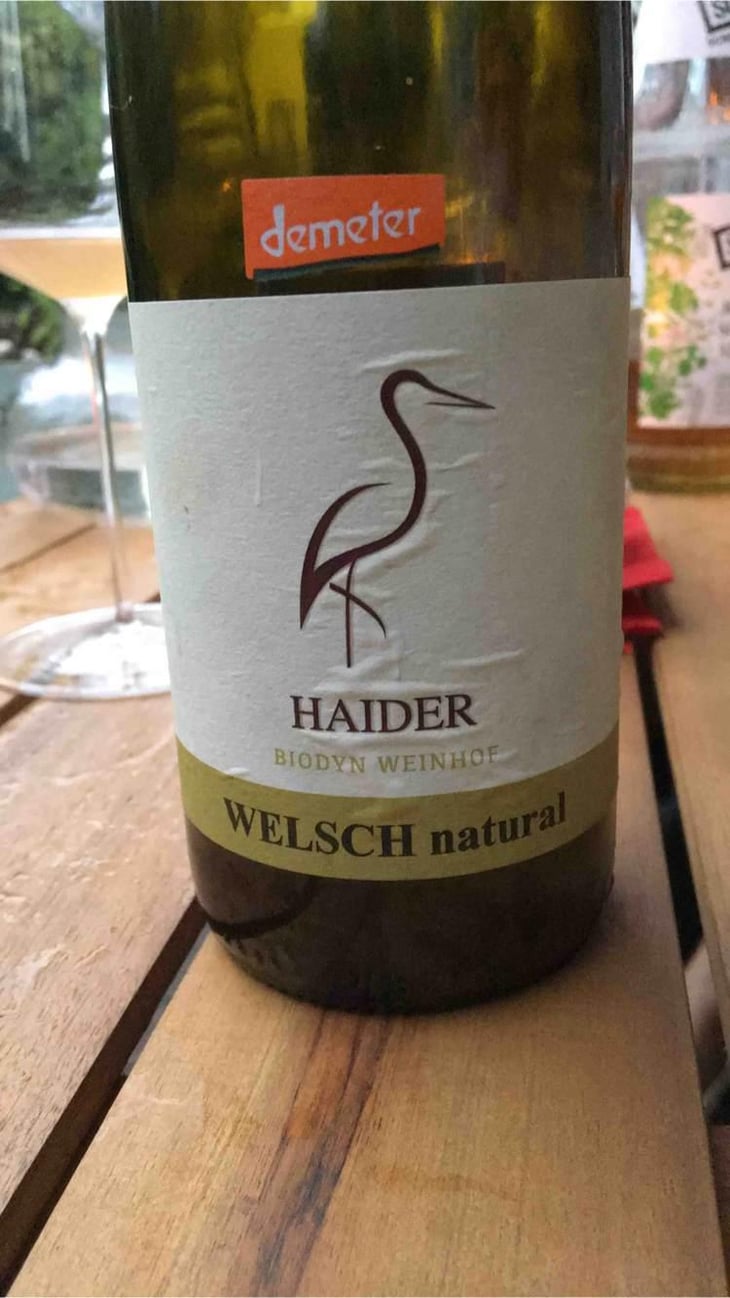 Welsch Natural - Biodyn Weinhof Haider - Berthold & Eva Haider 
