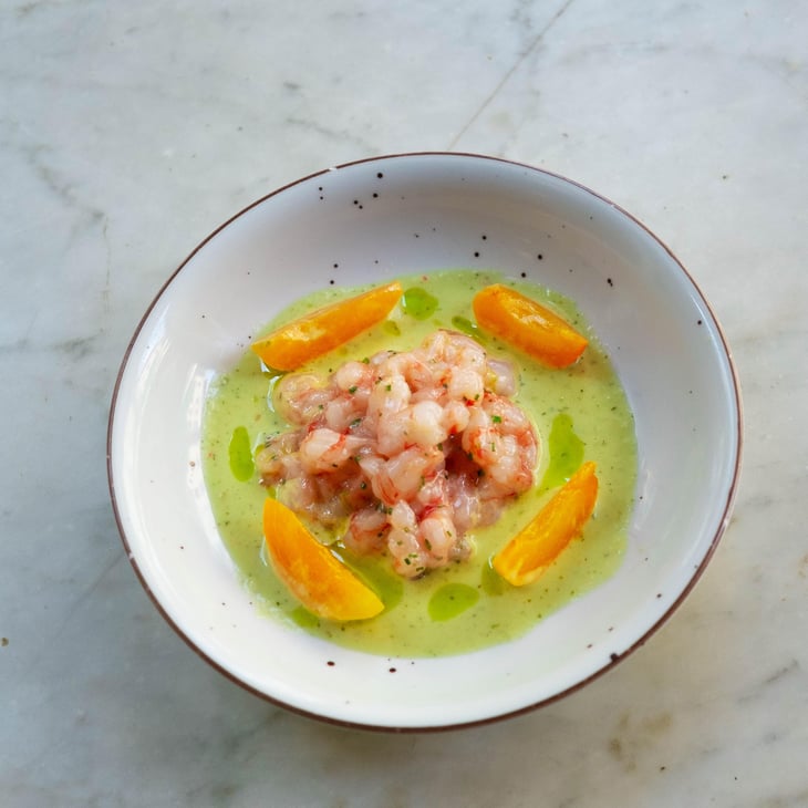 White Prawns, Apricot And Green "Mojo" - Espai Puntal - 623530