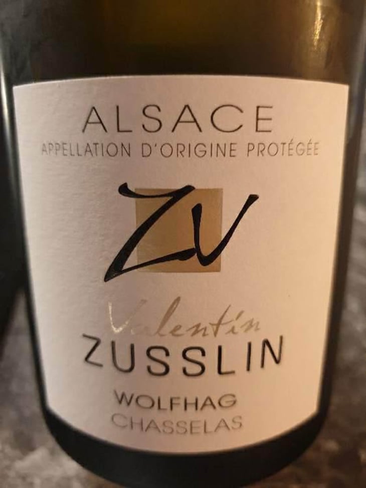 Wolfhag Chasselas - Domaine Valentin Zusslin - Jean-Paul & Marie Zusslin 