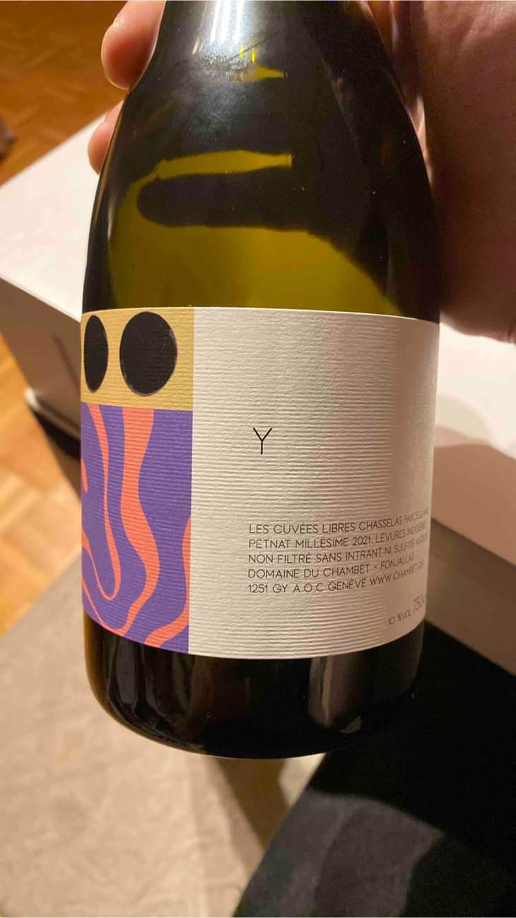 Y - Pet nat - Domaine du Chambet - Anthony Fonjallaz -2021