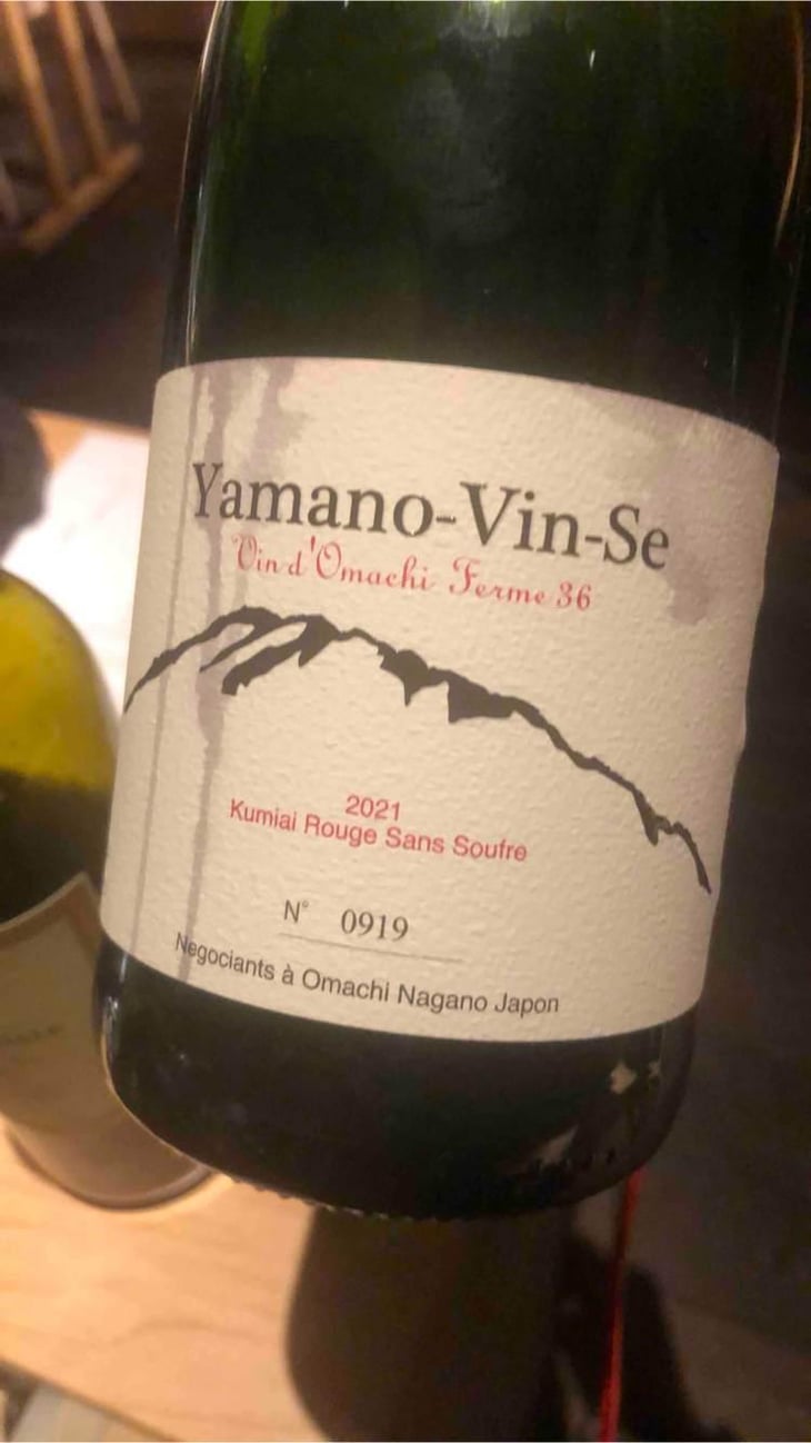 Yamano-Vin-Se Kumiai Rouge Sans Soufre - Vin d'Omachi Ferme 36 - Yoshio Yano 