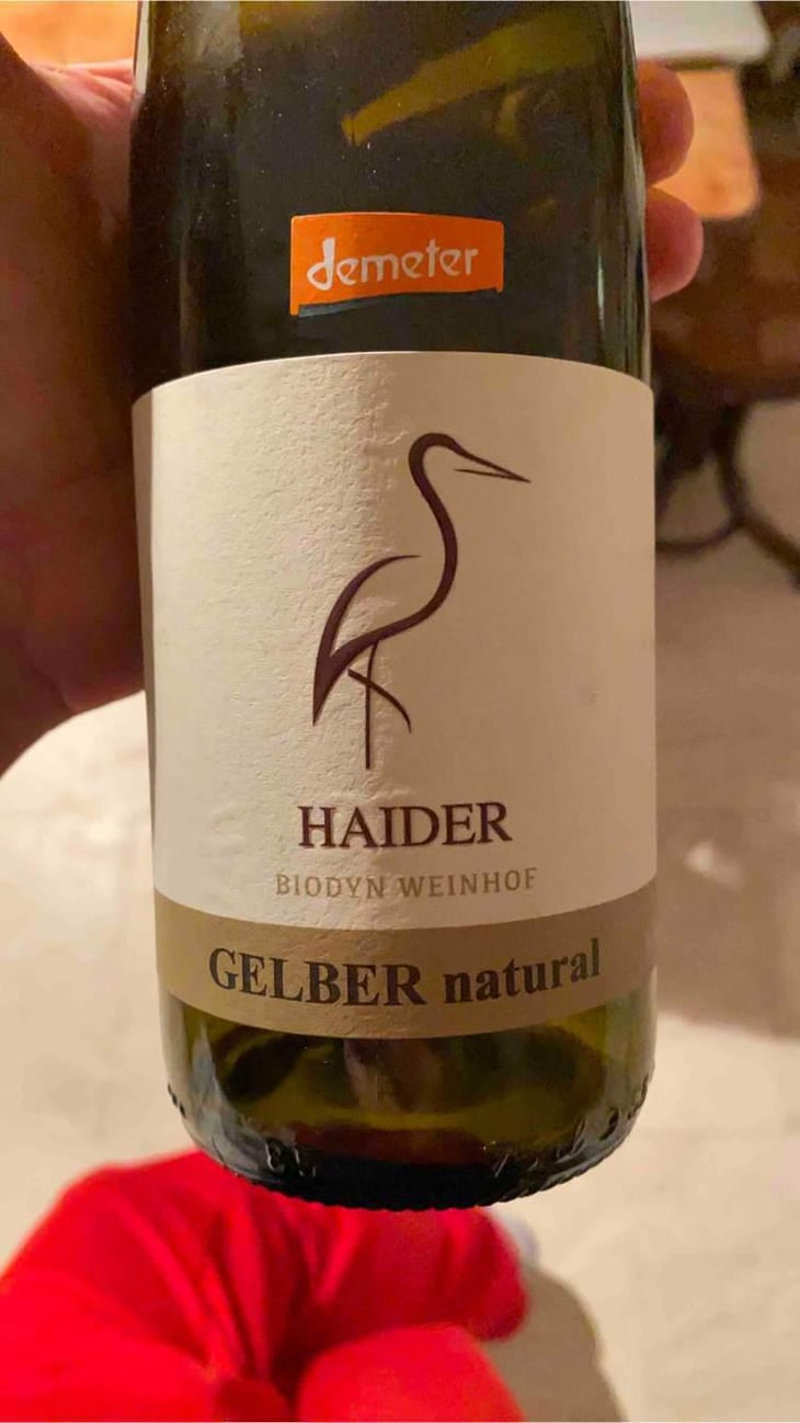 Gelber Natural - Biodyn Weinhof Haider - Berthold & Eva Haider 