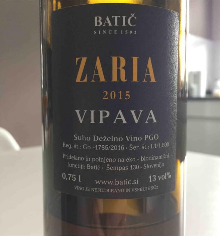 Zaria Vipava - Batič Winery - Miha Batič 