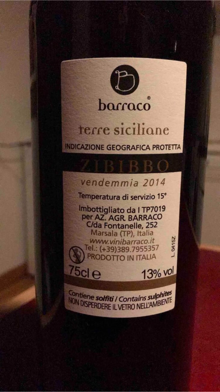 Zibibbo - Vini Barraco - Antonino Barraco 