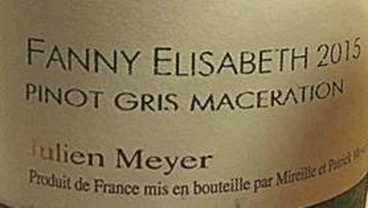 Fanny Elisabeth - Pinot Gris macération - Domaine Julien Meyer - patrick-meyer 