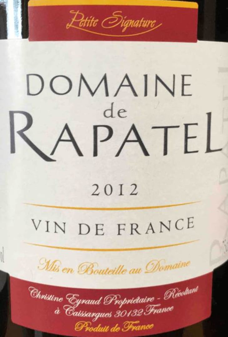Petite Signature 2012 - Domaine de Rapatel - gerard-eyraud -2012