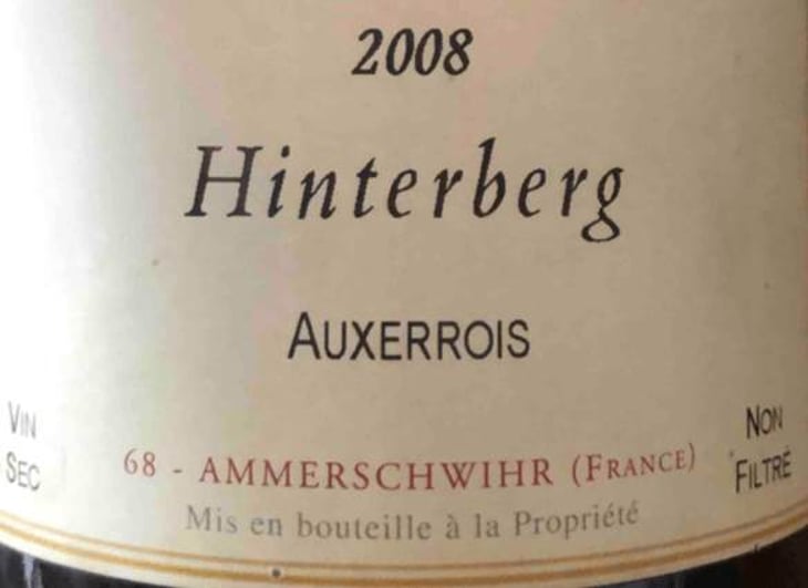Hinterberg - Auxerrois