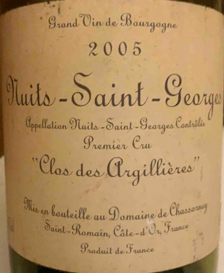 Nuits-Saint-Georges 1er Cru "Clos Des Argillieres"
