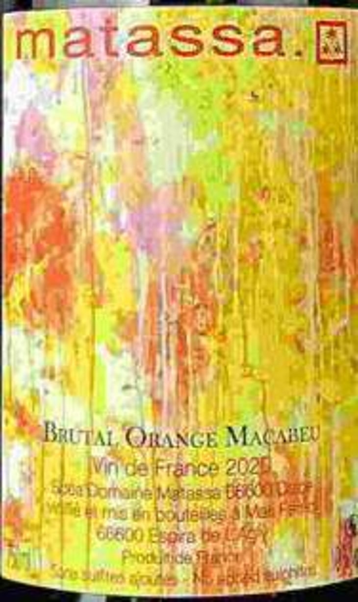 Brutal Orange Macabeu (New Label 2018) - Domaine Matassa - tom-lubbe 