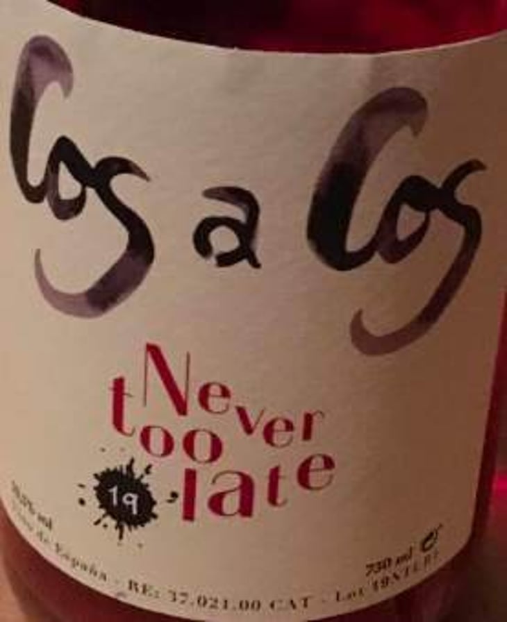 Never Too Late Rouge - Celler Cos A Cos - cristobal-vanyo-beneyto 