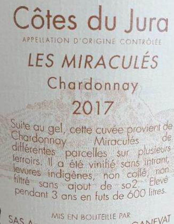 Les Miraculés - Domaine Ganevat - anne-jean-francois-ganevat 