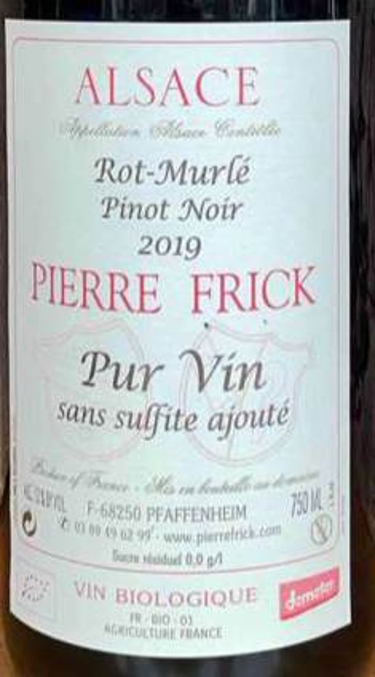 Rot-Murlé Pinot Noir - Domaine Pierre Frick - jean-pierre-chantal-et-thomas-frick 