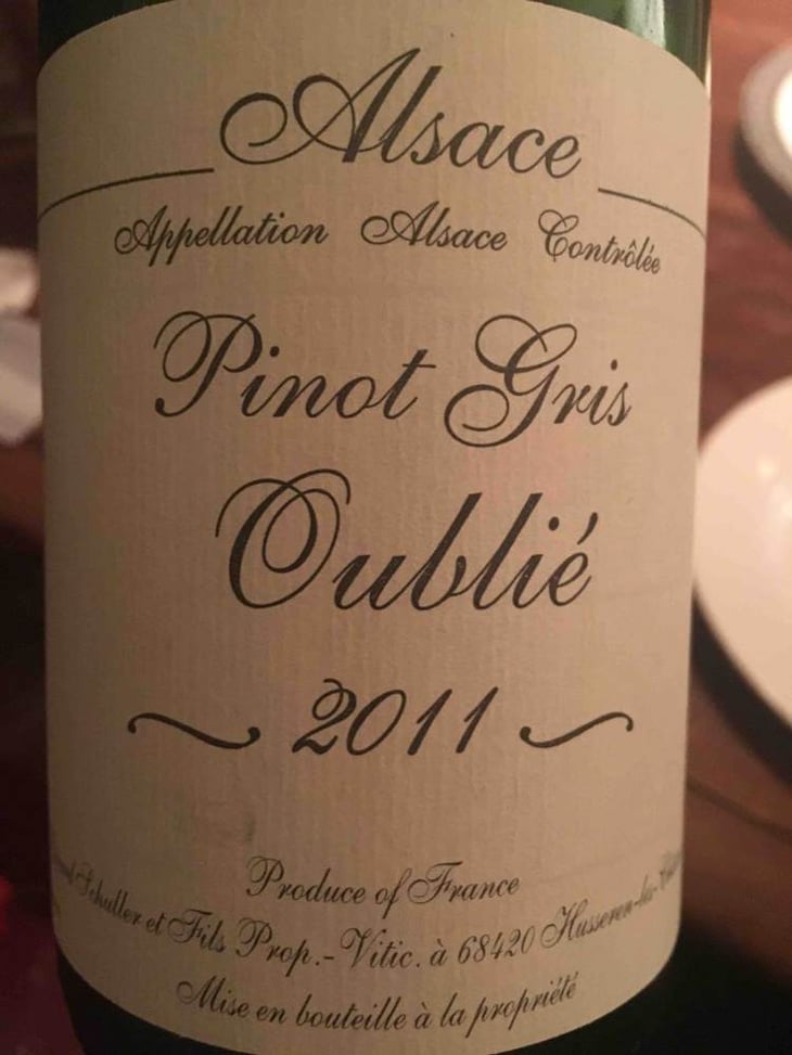 Pinot Gris Oublié - Gérard Schueller & Fils - bruno-schueller 