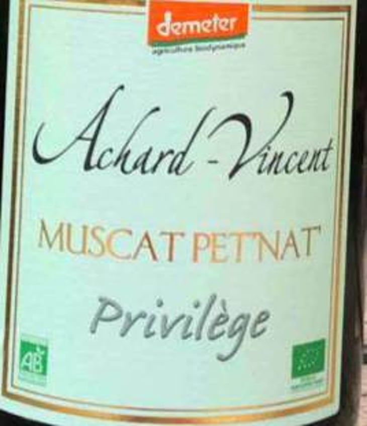 Muscat Pet Nat "Privilège" - Achard-Vincent - thomas-achard 