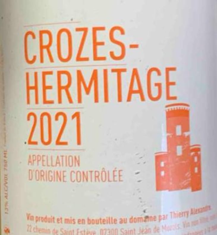 Crozes Hermitage - Thierry Alexandre - thierry-alexandre -2021