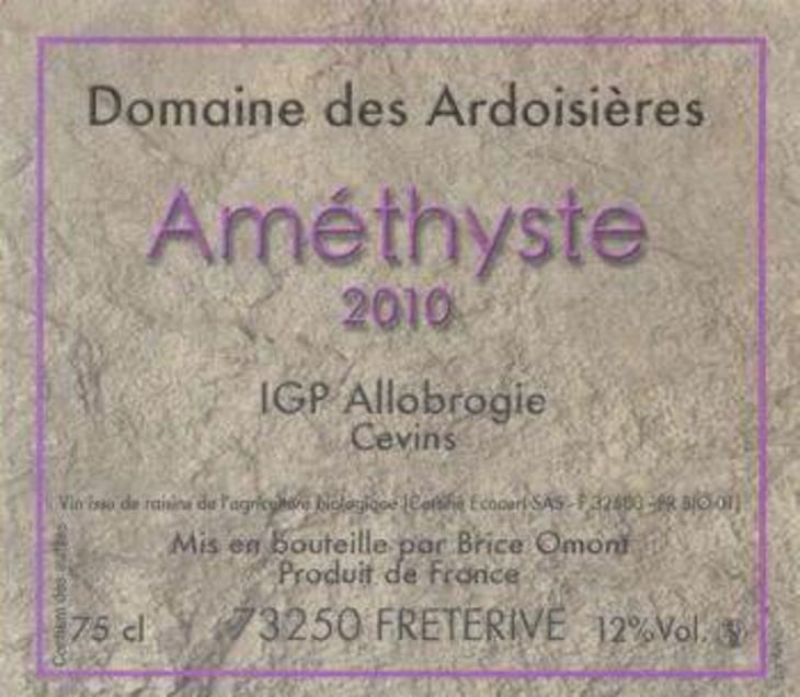 Améthyste - Domaine Des Ardoisières - brice-omont 