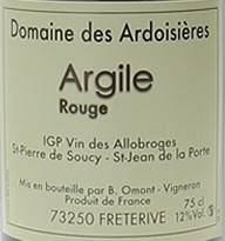 Argile Rouge - Domaine Des Ardoisières - brice-omont 