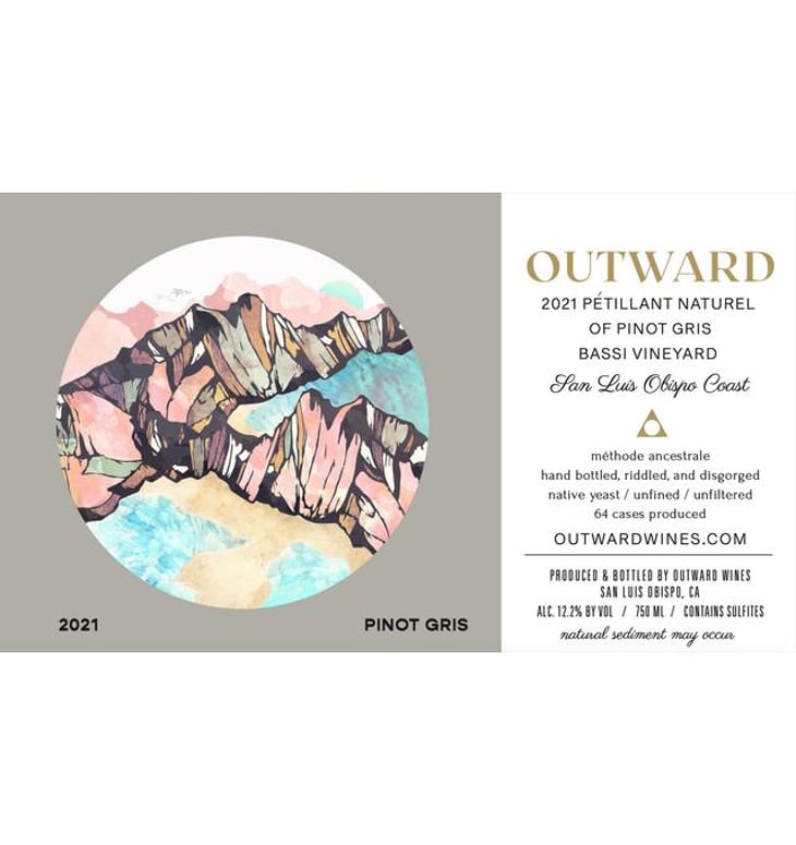 Bassi Vineyard Pinot Gris Pet-Nat - Outward Wines - natalie-siddique-ryan-pace 