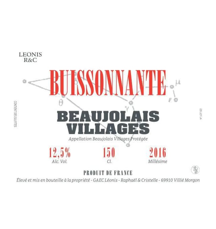 Buissonnante 150cl - Domaine Leonis - cristelle-raphael-champier 