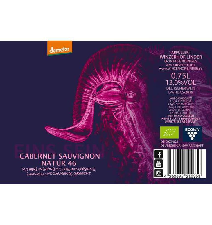 Cabernet Sauvignon Natür - Winzerhof Linder - elena-bollin-ronald-linder 
