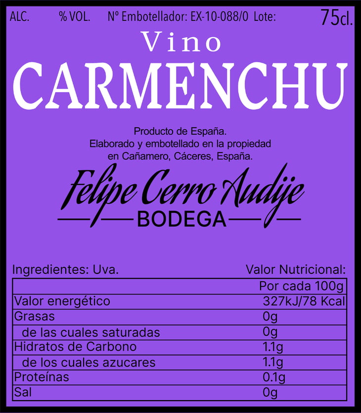 Carmenchu - Bodega Felipe Cerro Audije - felipe-cerro-audije -2023