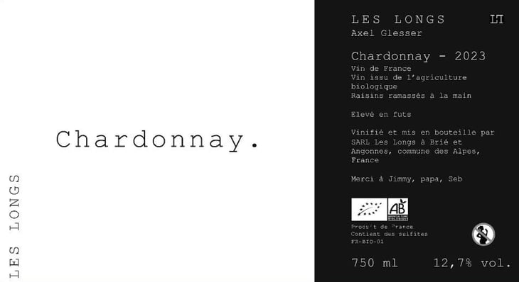 Chardonnay - Domaine des Longs - axel-glesser 