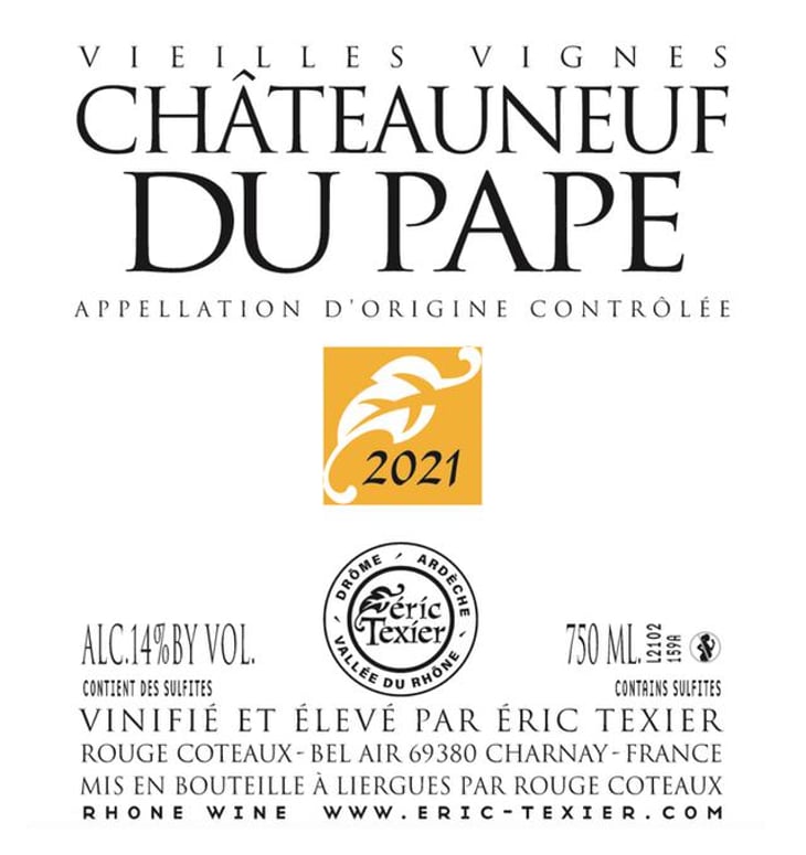 Châteauneuf-du-Pape Vieilles Vignes - Domaine Eric Texier - laurence-et-eric-texier 