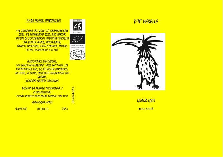 Grand gris - Oiseau Rebelle - guido-melanie-hube 