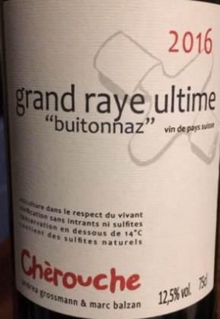 Grand Raye Ultime "Buitonnaz" - Domaine de Chèrouche - andrea-grossmann-marc-balzan 