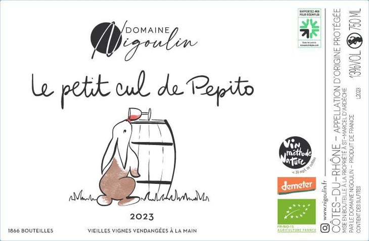 Le Petit Cul de Pépito - Domaine Nigoulin - sylvain-nigoulin 