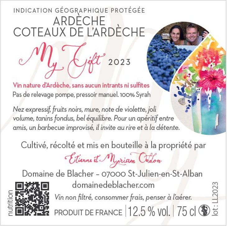 My Gift - Domaine de Blacher - myriam-oddon -2023
