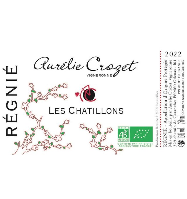 Régnié "Les Châtillons" - Domaine Aurélie Crozet - aurelie-crozet 
