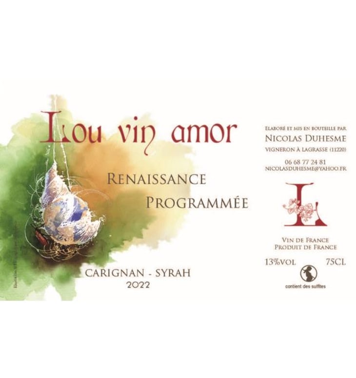 Renaissance Programmée - Lou Vin Amor - nicolas-duhesme 
