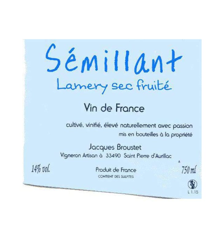Sémillant - Château Lamery - jacques-broustet 