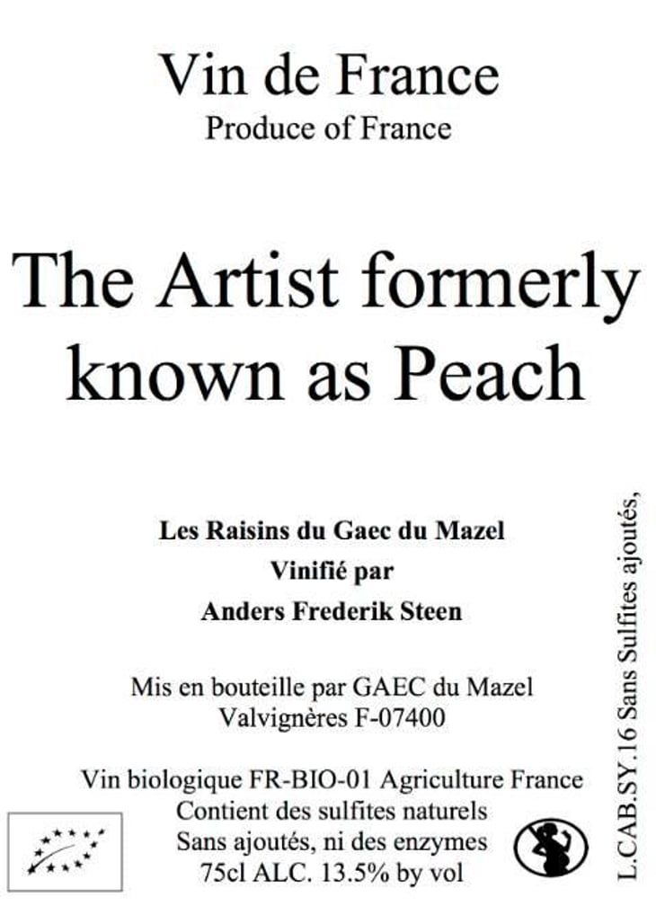 The Artist formerly known as Peach