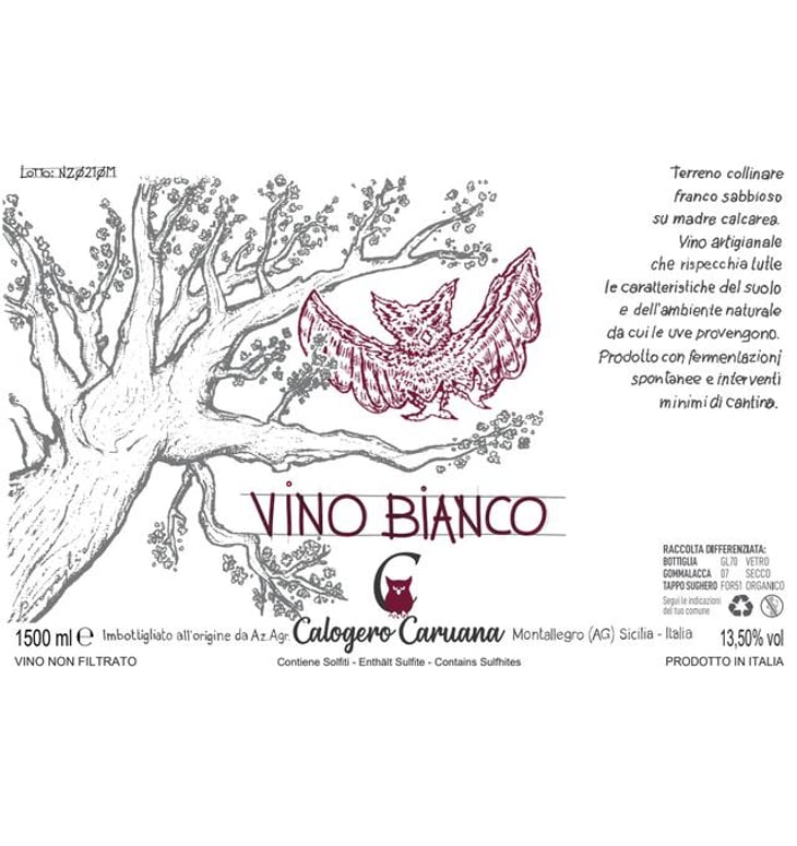 Vino Bianco 1,5 L - Azienda Agricola Calogero Caruana - calogero-caruana 