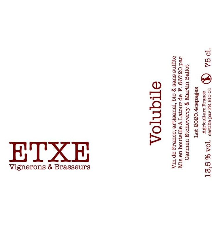 Volubile - ETXE - Vignerons & Brasseurs - carmen-etcheverry-et-martin-ballot 